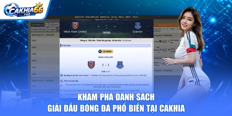 Khám phá danh sách giải đấu bóng đá phổ biến tại Cakhia